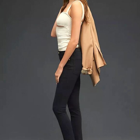 NWOT Frame for Anthropologie Le kinny Jean in Black Size: 25 - Picture 4 of 16